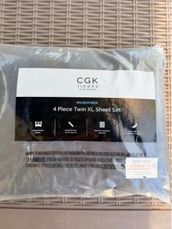 Twin XL microfiber 4 piece sheet set charcoal