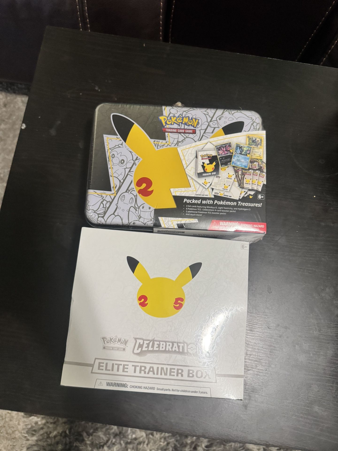 Pokemon tcg celebrations 25th anniversary elite trainer box and celebrations collectors chest