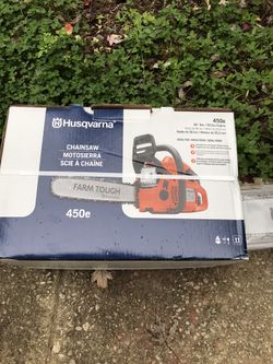 Husqvarna shainsaw. 450e 20 inches bar. 50.2cc engine