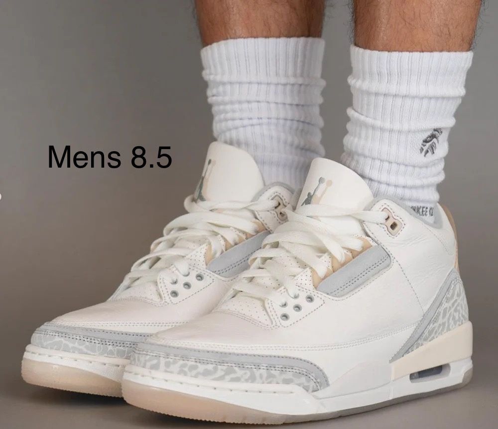 New Jordan Retro 3 Craft Ivory