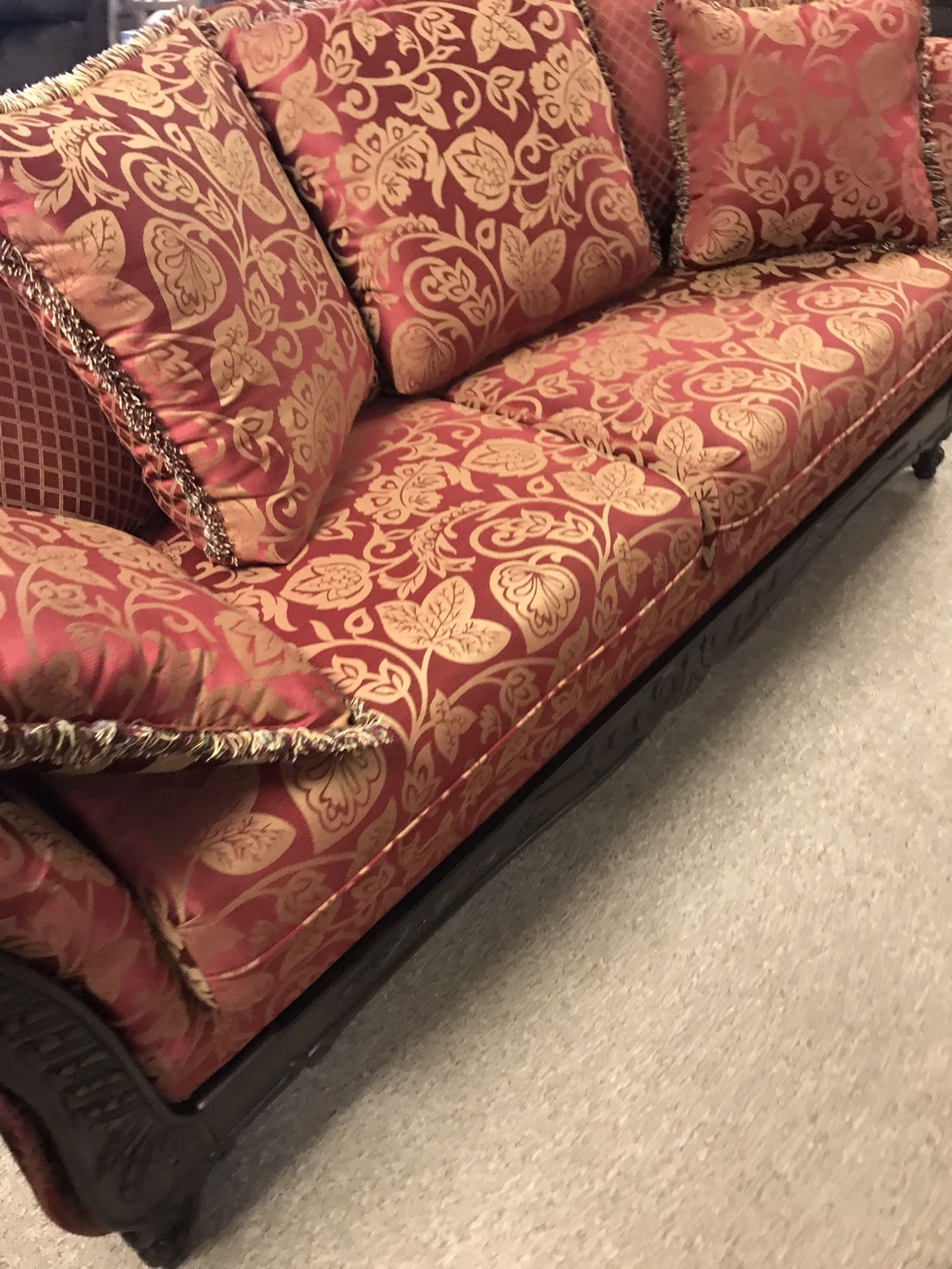 Stunning Red Sofa Couch!