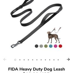Fida Dog Leash -6ft-Black-New