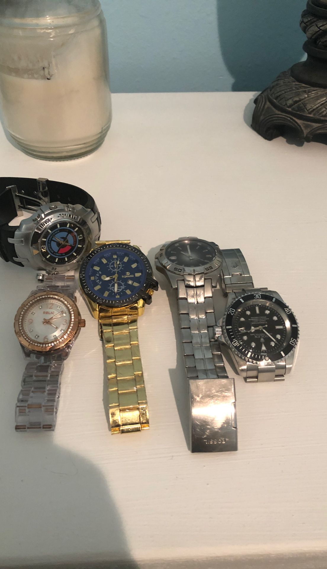 Watches and a laptop
