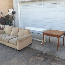 Couch, Table, Desk