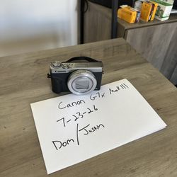 Canon G7x Mark iii
