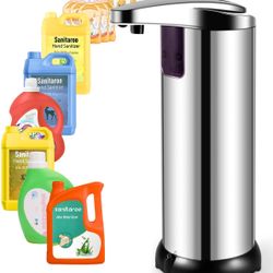 Automatic Soap Dispenser, Dish Soap Dispenser for Kitchen Sink, Touchless Soap Dispenser for Bathroom, Countertop Hands-Free Liquid Soap Dispensers