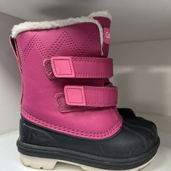 Cat & Jack Denver Toddler Winter Snow Boots Pink With Black- Size 7c