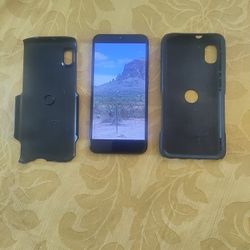 Samsung A-10 E. Cell Phone. With Otter Box Cover