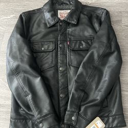 Levi’s Leather Jacket Black Size Small And Med