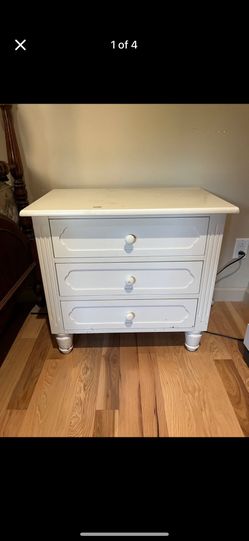 White Three Drawer Dresser