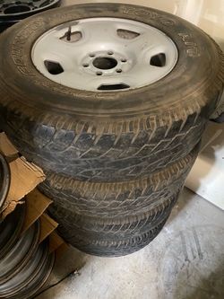 17” Steel Wheels & Worn Tires