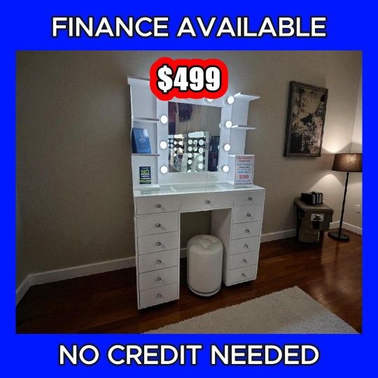 🔥 VANITY + MIRROR DEAL! 💄🪞 ✨ ¡OFERTA DE VANITY CON ESPEJO! 💲Only $499 🚚 Delivery Available / Entrega Disponible 📦 #Item DARY
