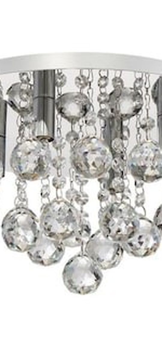 Bordeaux 13.75 in. 4-Light Polished Chrome Flush Mount

