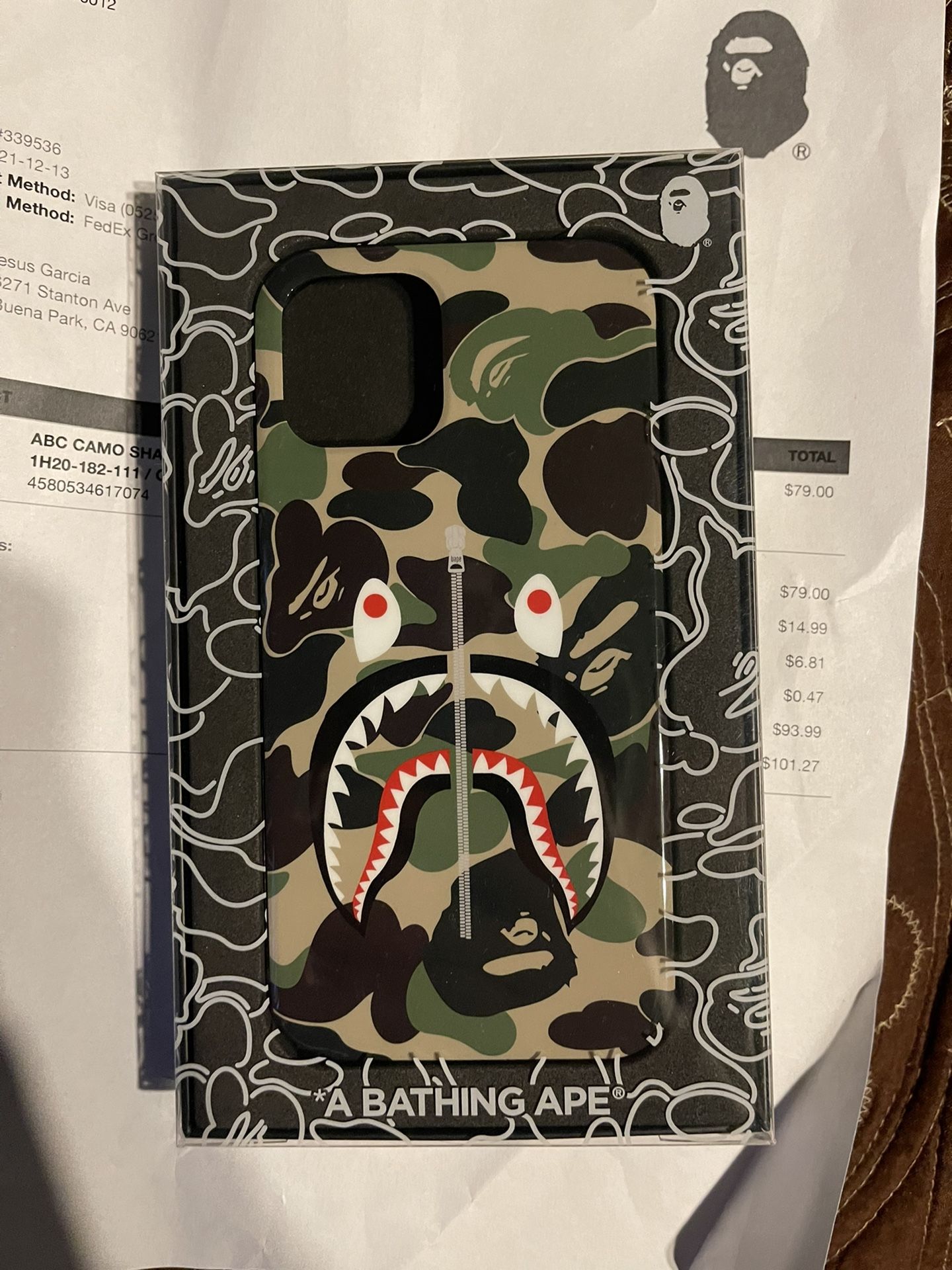 Bape iPhone 12/12 Pro Phone Case Bape iPhone 12/12 Pro Phone Case