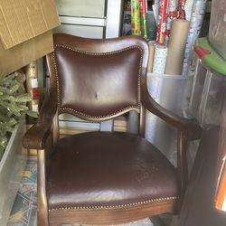Vintage leather rocking chair