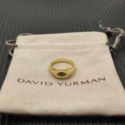 David Yurman 9.7mm gold evil eye ring
