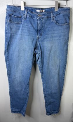 Levi’s 311 Shaping Skinny Jeans Women’s Plus Size 20W Light Wash Raw Hem
