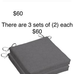 Home Decorators Collection Woodbury 18 x 18 Sunbrella Cast Slate Outdoor Dining Chair Cushion (2-Pack)