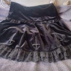 Gothic Velvet Lace Skirt