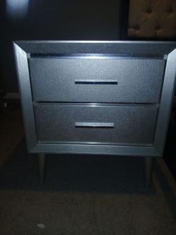 Silver nightstand