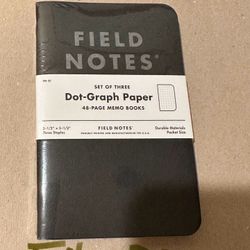 Field Notes Dot-Graph Memo Notebooks - FN-21 Pitch Black Edition SEALED 3-Pack 
