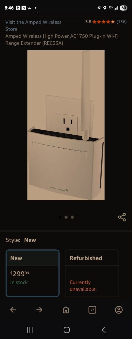 Amped Wireless REC33A AC1750 Wi-Fi Range Extender