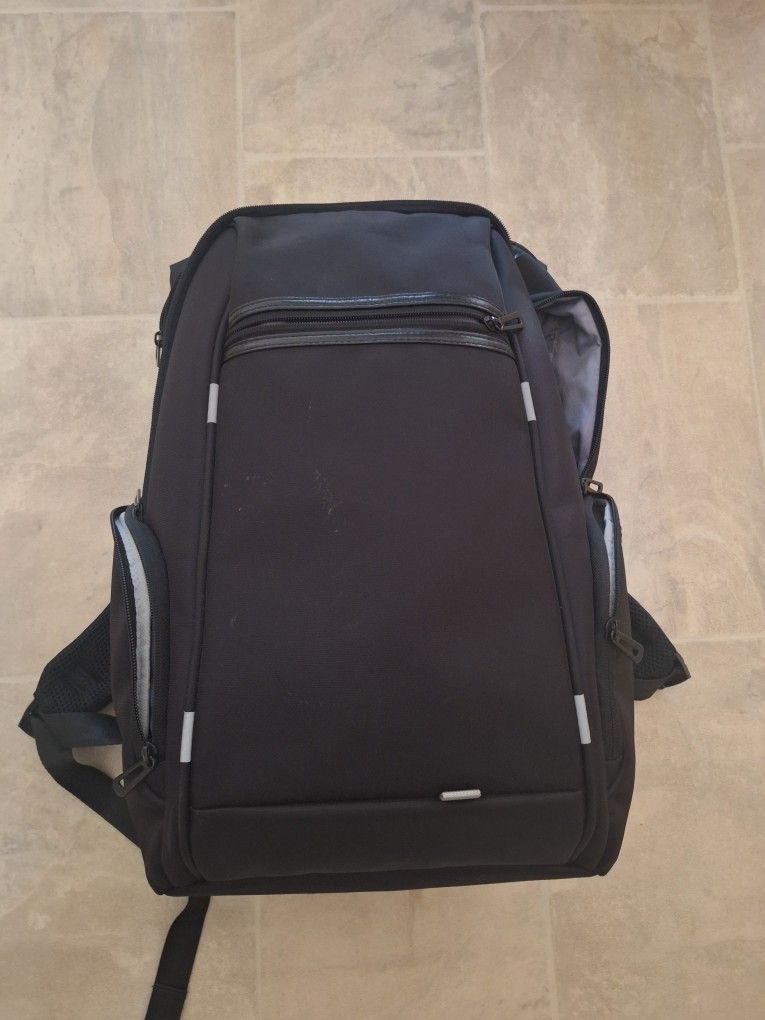 Black Work Backpack With Laptop Sleeve