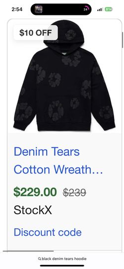 All Black Denim Tears Hoodie