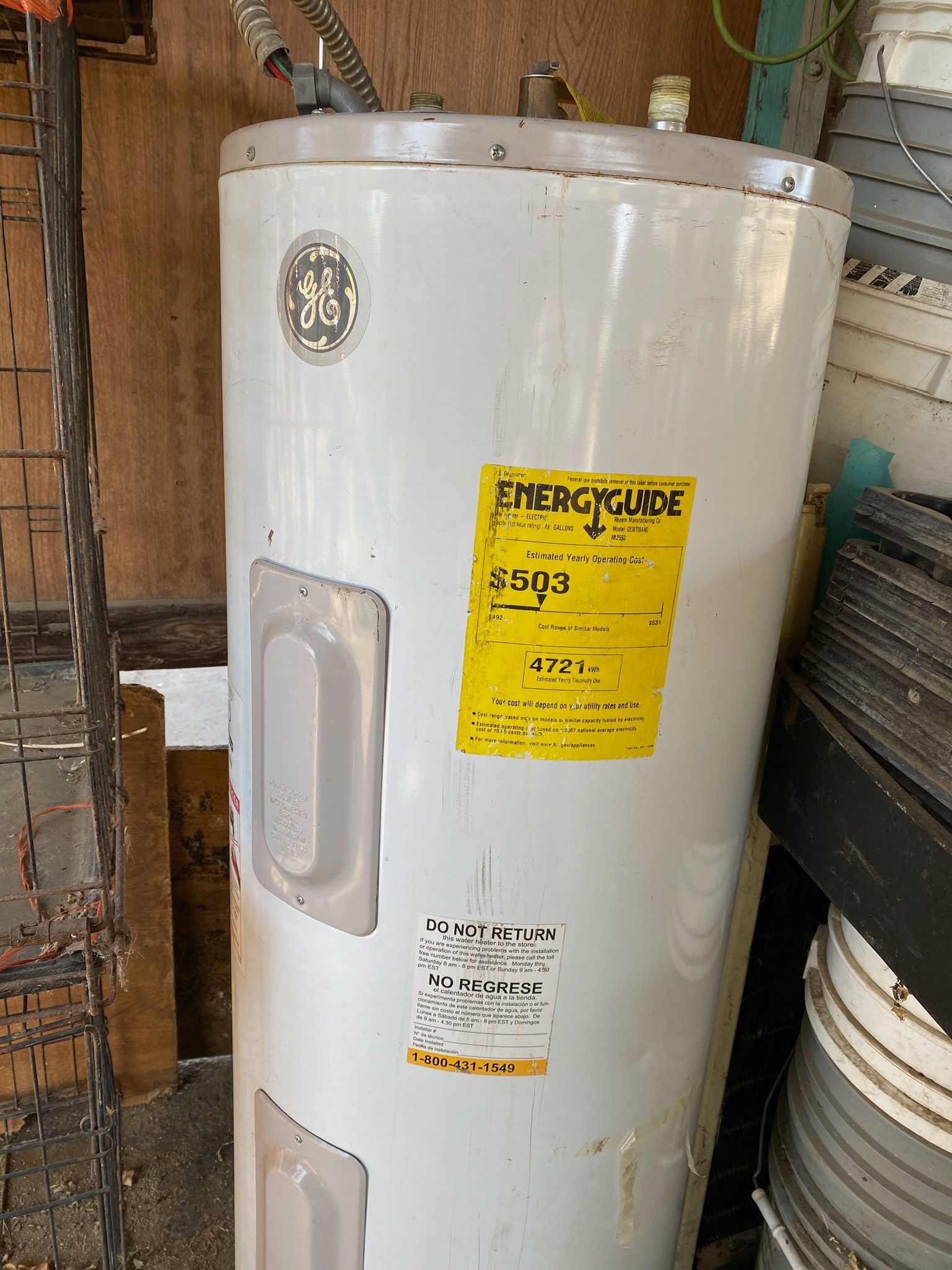 Electric water heater 48 gallons still in great condition