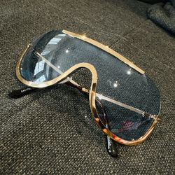 Light Blue shades with Gold rims Sun Glasses