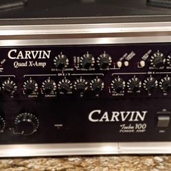 Rare Carvin Quad X Preamp & Carvin T100 Tube Rig In SKB 4u Shock Mount Hard Case 