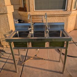 3 Compartment Portable Sink