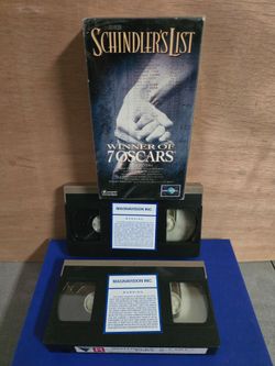 Schindler's List VHS 2-Tape Set