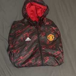Manchester United Adidas Windbreaker Jacket Men’s Size S