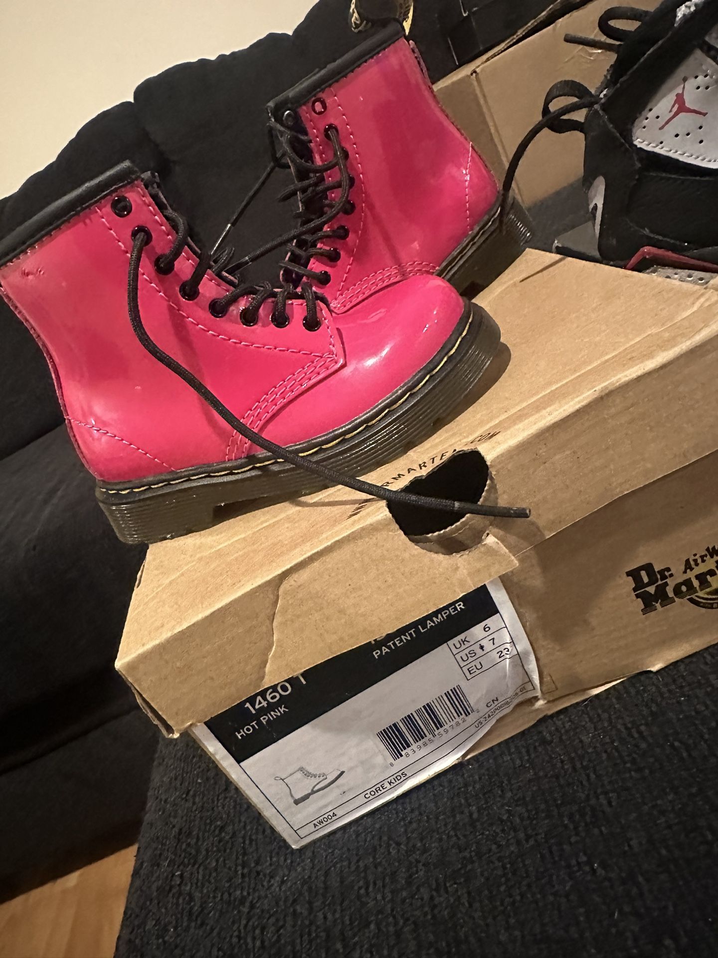 Dr martens pink girls boots 7c