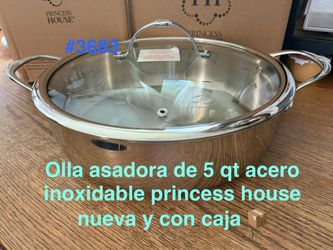 Cacerola de 5 qt acero inoxidable 👉 princess house todo nuevo y con caja 📦
