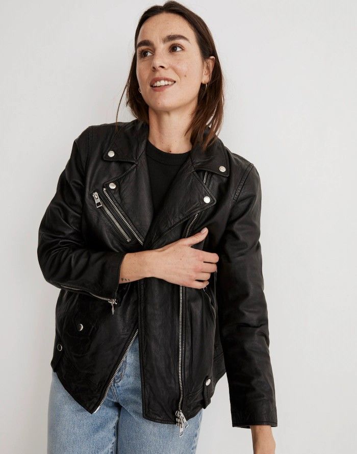 Jeans Madewell Leather Moto Jacket Madewell Leather Moto Jacket Online