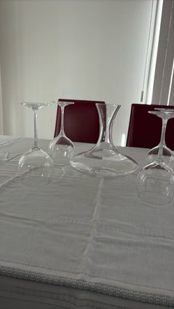 Clear Glass Wine Glasses Set, For wine lovers.