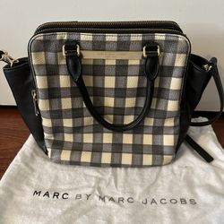 Marc By Marc Jacobs Black Grey And White leather  Tote Bag