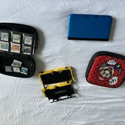 Nintendo 3ds Xl With Games And Case
