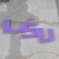 LSU Decor  (Metal Plate) Iron