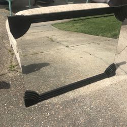 Heavy duty black vintage mirror