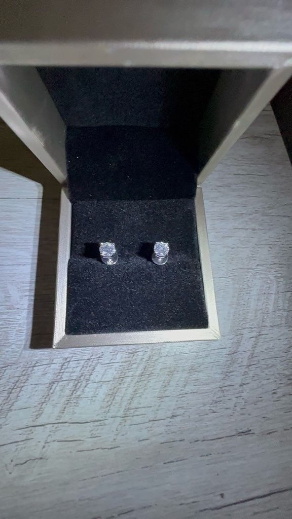 Diamond Moissanite Stud Earrings 4mm