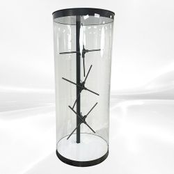 Naked eye 3D 1×3 cylindrical cabinet holographic projector
