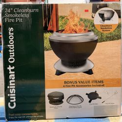 Cuisinart 24” Cleanburn Smokeless Fire Pit Brand New In Box