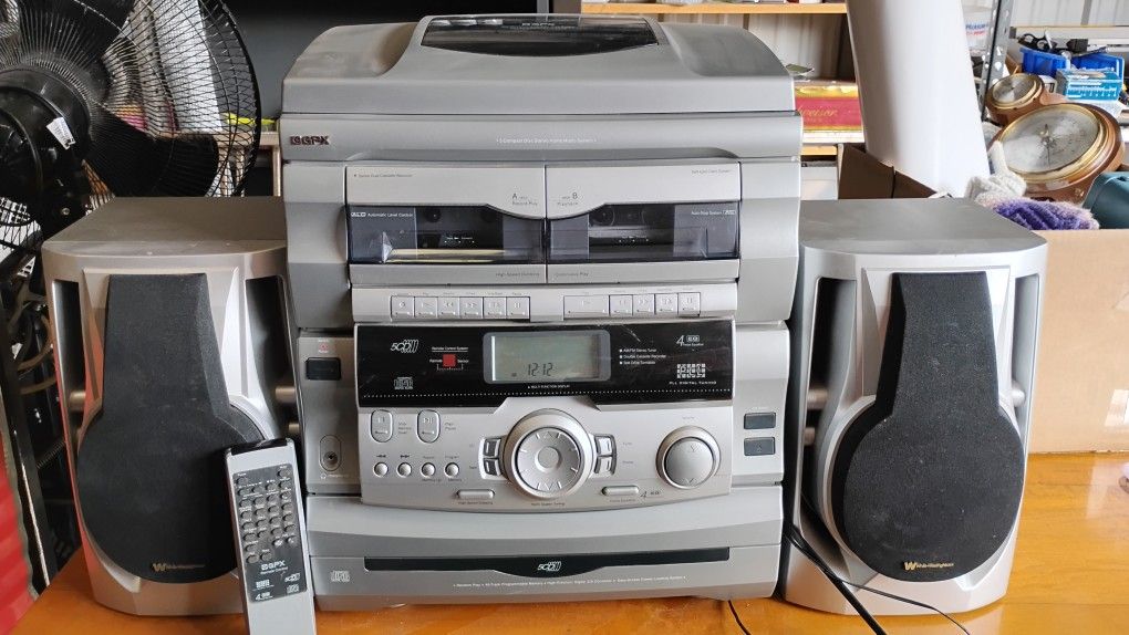 Rare Gpx S7794 4ohm Stereo System Cd Player Tape TurnTable