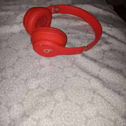 "Red Headphones Beats"