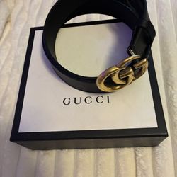 Man Belt GG Marmont Moon Nero 