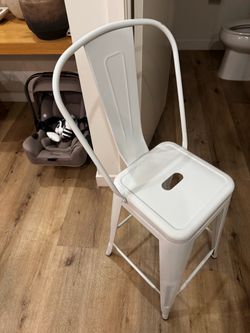 Metal white barstools