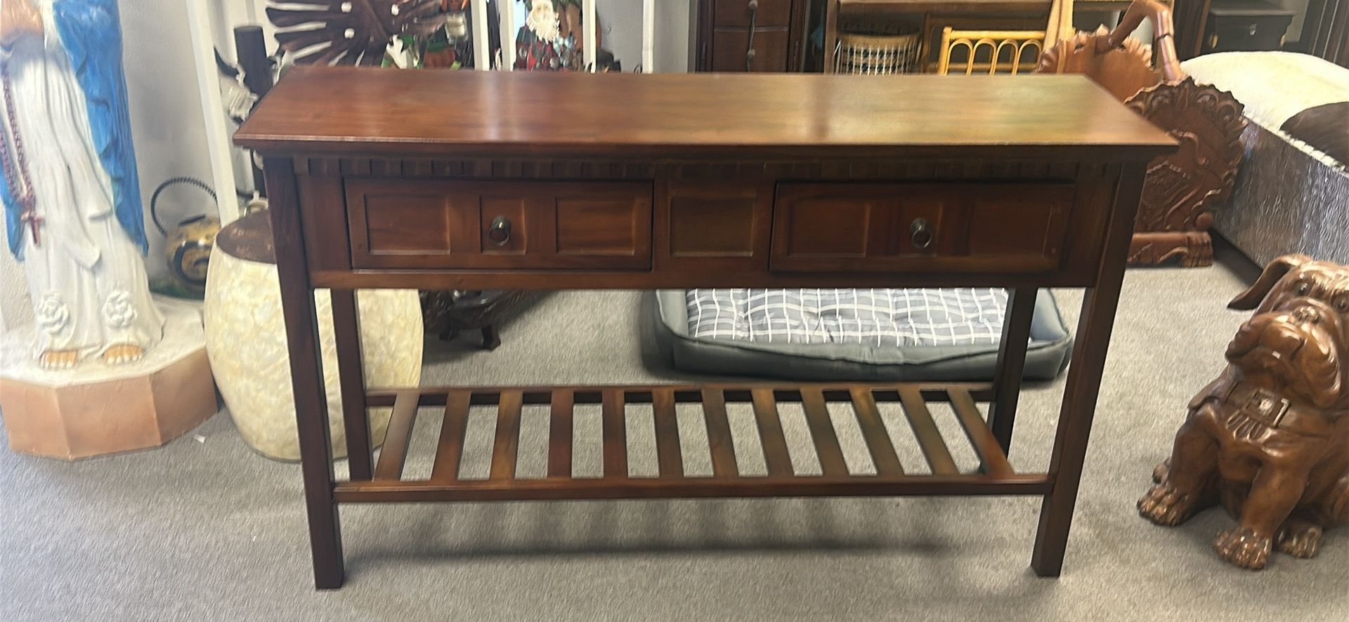 Mahogany console table